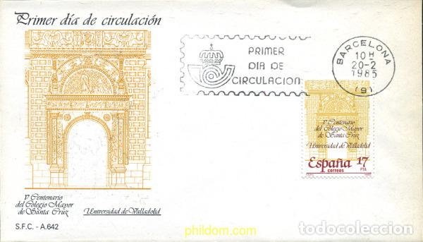 Selos: 261025 MNH ESPA&Ntilde;A 1985 5 CENTENARIO DEL COLEGIO MAYOR DE SANTA CRUZ. UNIVERSIDAD DE VALLADOLID