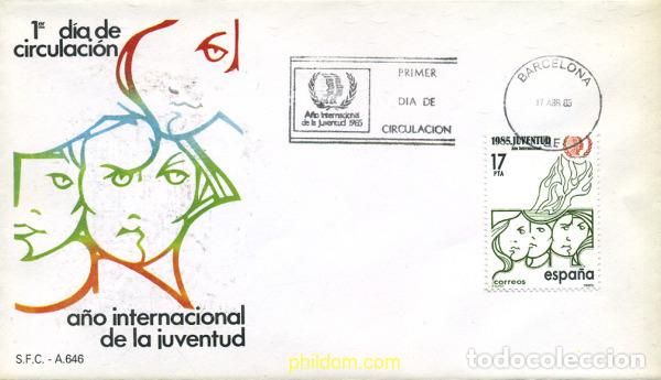 Selos: 261020 MNH ESPA&Ntilde;A 1985 A&Ntilde;O INTERNACIONAL DE LA JUVENTUD