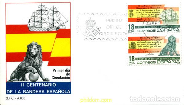 Sellos: 261018 MNH ESPA&Ntilde;A 1985 2 CENTENARIO DE LA BANDERA ESPA&Ntilde;OLA