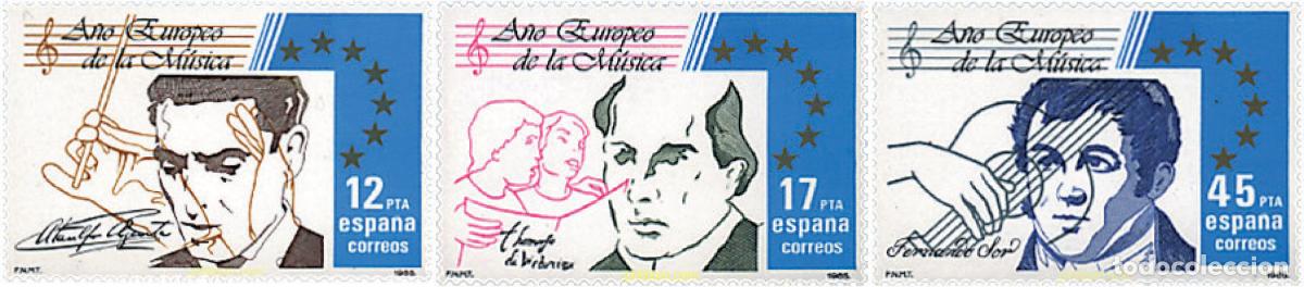 Sellos: 85642 MNH ESPA&Ntilde;A 1985 A&Ntilde;O EUROPEO DE LA MUSICA