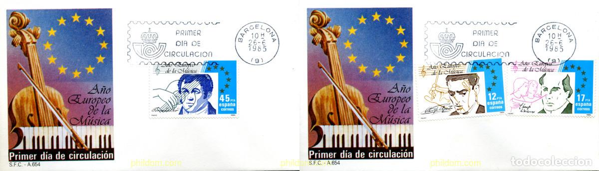 Sellos: 261011 MNH ESPA&Ntilde;A 1985 A&Ntilde;O EUROPEO DE LA MUSICA