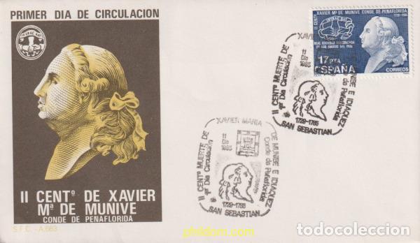 Sellos: 618570 MNH ESPA&Ntilde;A 1985 2 CENTENARIO DE LA MUERTE DE XAVIER MARIA DE MUNIVE, CONDE DE PE&Ntilde;AFLORIDA