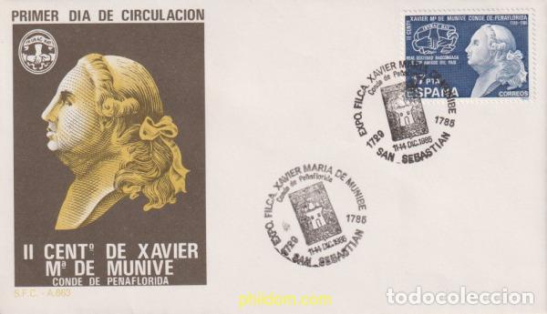 Sellos: 618571 MNH ESPA&Ntilde;A 1985 2 CENTENARIO DE LA MUERTE DE XAVIER MARIA DE MUNIVE, CONDE DE PE&Ntilde;AFLORIDA