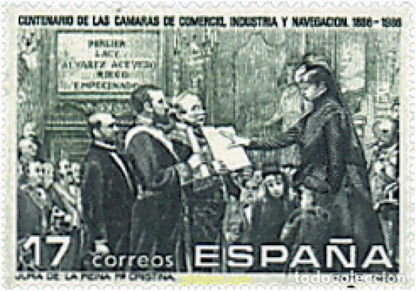 Timbres: 85142 MNH ESPA&Ntilde;A 1986 CENTENARIO DE LA CREACION DE LAS CAMARAS DE COMERCIO, INDUSTRIA Y NAVEGACUON