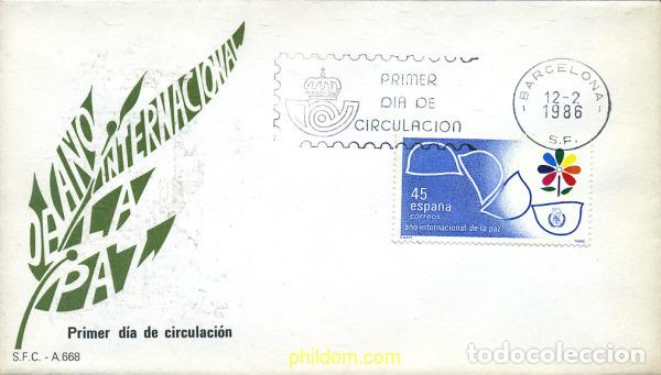 Timbres: 281602 MNH ESPA&Ntilde;A 1986 A&Ntilde;O INTERNACIONAL DE LA PAZ