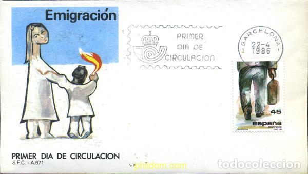 Timbres: 281593 MNH ESPA&Ntilde;A 1986 LA EMIGRACION
