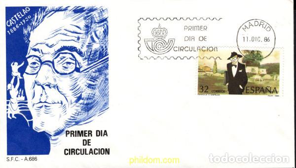 Timbres: 426680 MNH ESPA&Ntilde;A 1986 CENTENARIO DEL NACIMIENTO DE CASTELAO