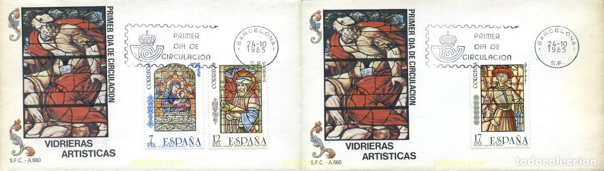 Sellos: 281617 MNH ESPA&Ntilde;A 1985 VIDRIERAS ARTISTICAS
