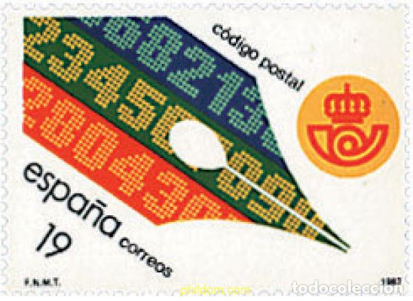 Sellos: 85155 MNH ESPA&Ntilde;A 1987 ANIVERSARIO DE LA INPLANTACION DEL CODIGO POSTAL EN TODA ESPA&Ntilde;A