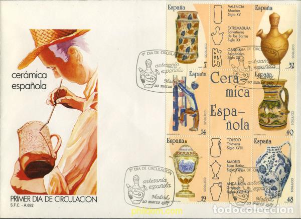 Timbres: 355305 MNH ESPA&Ntilde;A 1987 ARTESANIA ESPA&Ntilde;OLA. CERAMICA