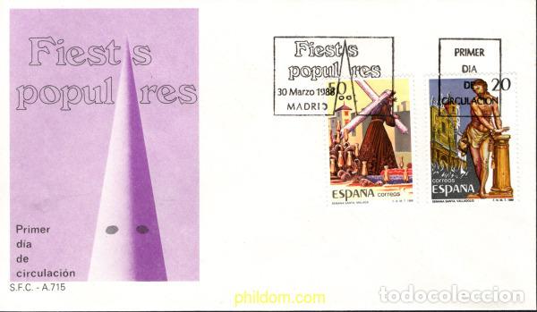 Sellos: 683189 MNH ESPA&Ntilde;A 1988 FIESTAS POPULARES