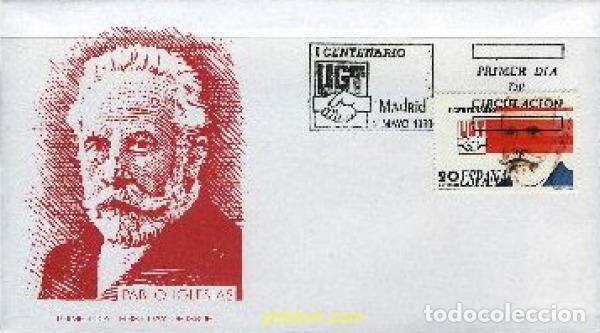 Sellos: 201518 MNH ESPA&Ntilde;A 1988 CENTENARIO DE LA UGT