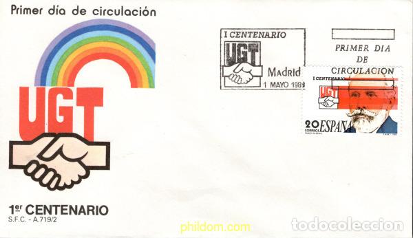 Sellos: 683191 MNH ESPA&Ntilde;A 1988 CENTENARIO DE LA UGT