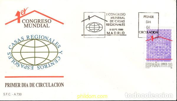 Sellos: 426720 MNH ESPA&Ntilde;A 1988 CONGRESO MUNDIAL DE CASAS REGIONALES Y CENTROS ESPA&Ntilde;OLES