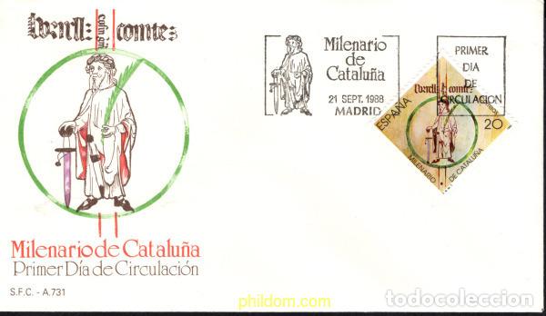 Sellos: 426721 MNH ESPA&Ntilde;A 1988 MILENARIO DE CATALU&Ntilde;A