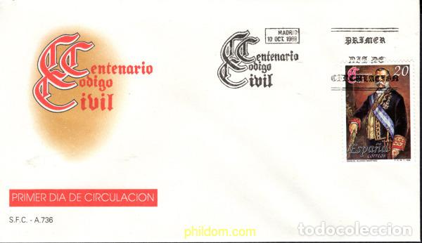 Timbres: 426725 MNH ESPA&Ntilde;A 1988 CENTENARIO DEL CODOGO CIVIL