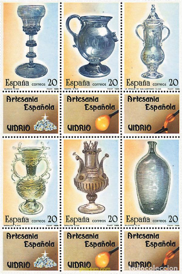 Timbres: 162056 MNH ESPA&Ntilde;A 1988 ARTESANIA ESPA&Ntilde;OLA. VIDRIO
