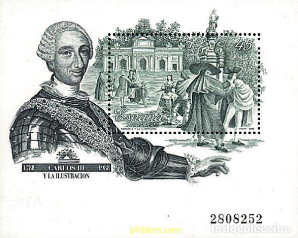 Timbres: 85803 MNH ESPA&Ntilde;A 1988 CARLOS III Y LA ILUSTRACION