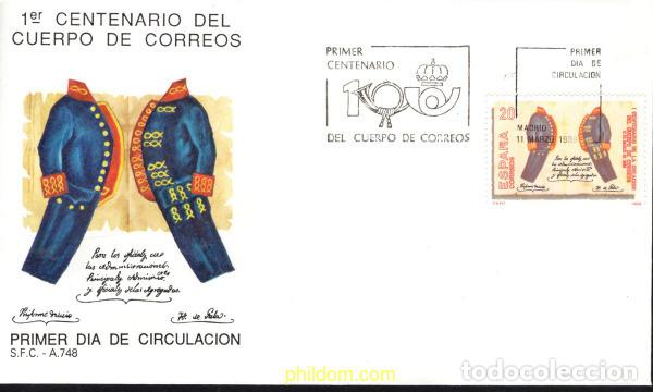 Timbres: 426736 MNH ESPA&Ntilde;A 1989 CENTENARIO DE LA CREACION DEL CUERPO DE CORREOS