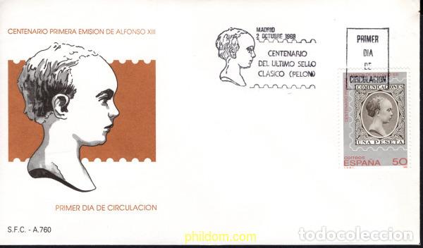 Timbres: 426747 MNH ESPA&Ntilde;A 1989 CENTENARIO DE LA PRIMERA EMISON DE ALFONSO XIII-EL PEL&Oacute;N