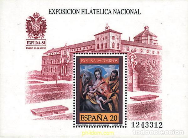Timbres: 85826 MNH ESPA&Ntilde;A 1989 EXFILNA 89. EXPOSICION FILATELICA NACIONAL