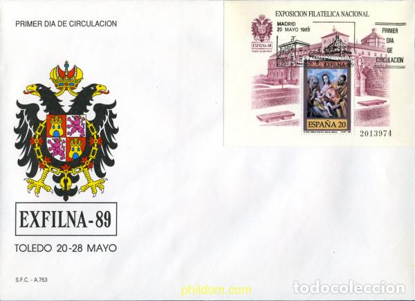 Timbres: 355312 USED ESPA&Ntilde;A 1989 EXFILNA 89. EXPOSICION FILATELICA NACIONAL