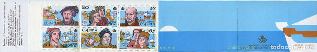 Briefmarken: 2254 MNH ESPA&Ntilde;A 1987 5 CENTENARIO DEL DESCUBRIMIENTO DE AMERICA