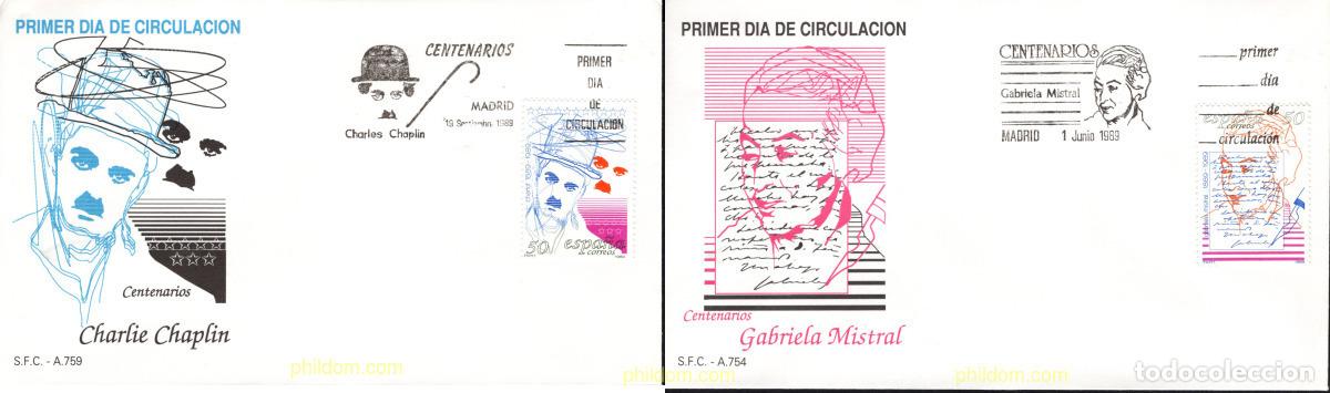 Briefmarken: 426745 MNH ESPA&Ntilde;A 1989 CENTENARIOS