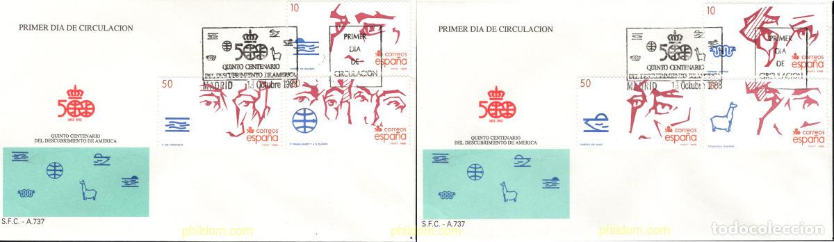 Briefmarken: 683193 MNH ESPA&Ntilde;A 1988 5 CENTENARIO DEL DESCUBRIMIENTO DE AMERICA