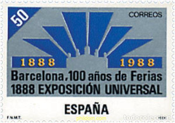 Briefmarken: 85165 MNH ESPA&Ntilde;A 1988 CENTENARIO DE LA EXPOSICION UNIVERSAL DE BARCELONA