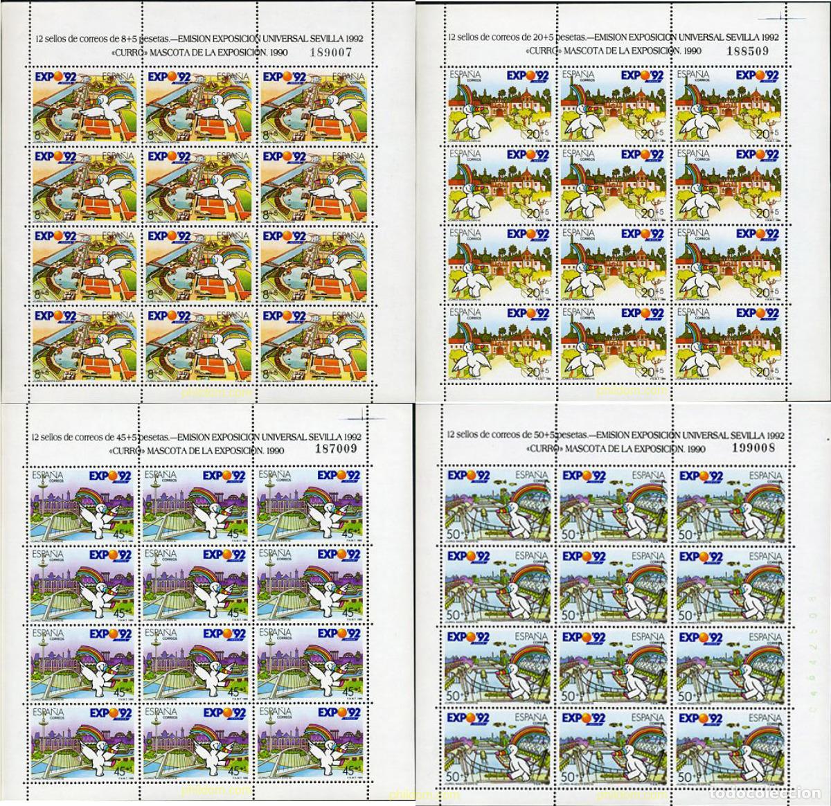 Briefmarken: 12263 MNH ESPA&Ntilde;A 1990 EXPO 92. EXPOSICION UNIVERSAL DE SEVILLA