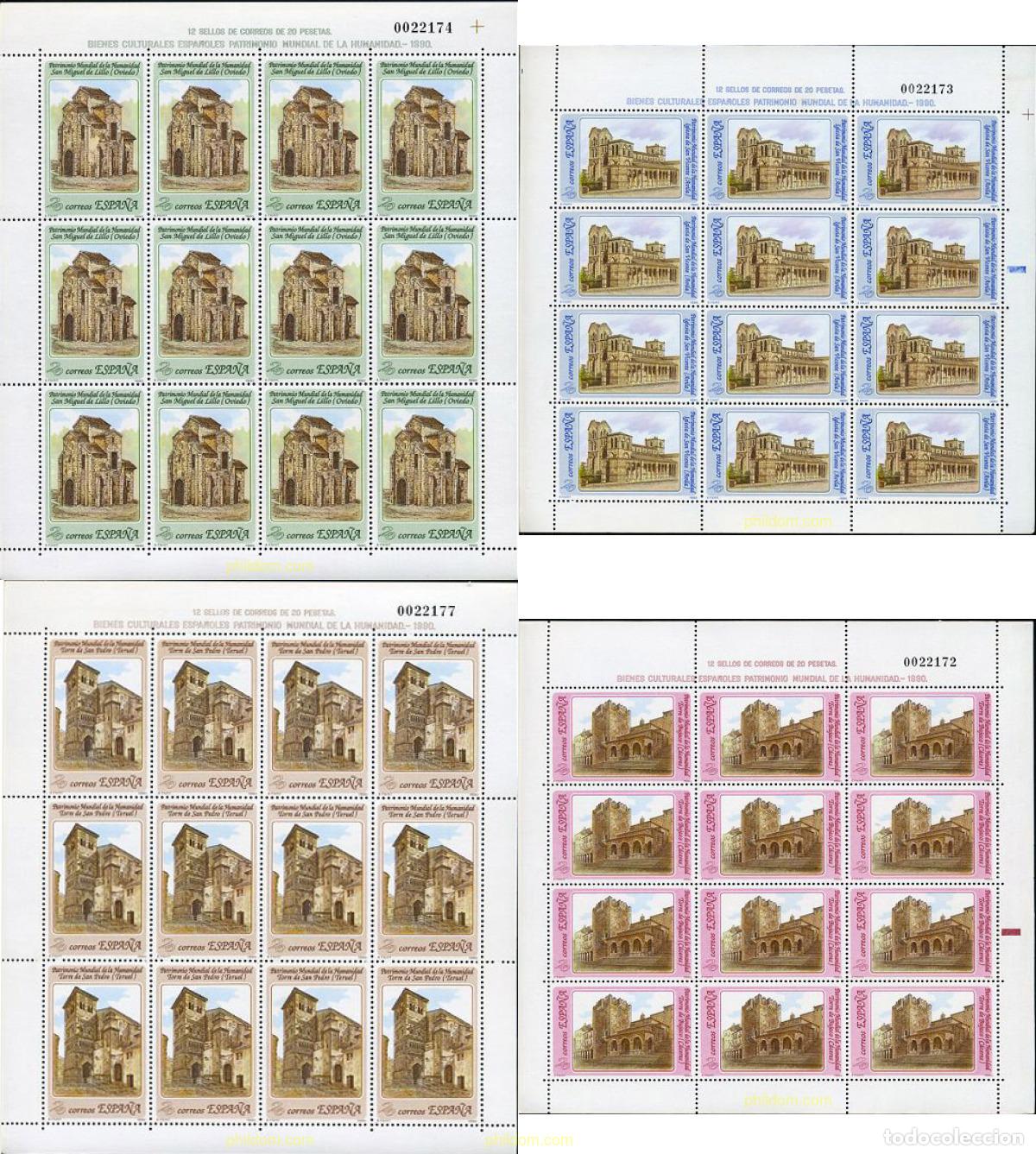 Sellos: 12267 MNH ESPA&Ntilde;A 1990 PATRIMONIO MUNDIAL DE LA HUMANIDAD