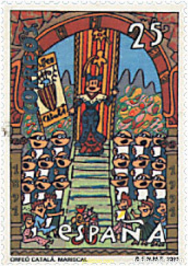 Sellos: 85865 MNH ESPA&Ntilde;A 1991 CENTENARIO DEL ORFEO CATALA