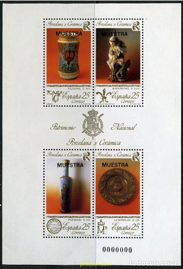 Sellos: 208540 MNH ESPA&Ntilde;A 1991 PATRIMONIO ARTISTICO NACIONAL. PORCELANA Y CERAMICA