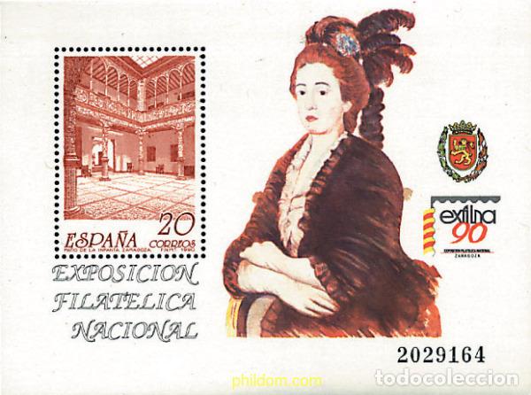 Sellos: 85848 MNH ESPA&Ntilde;A 1990 EXFILNA 90. EXPOSICION FILATELICA NACIONAL
