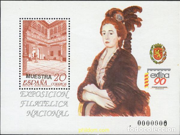 Sellos: 238053 MNH ESPA&Ntilde;A 1990 EXFILNA 90. EXPOSICION FILATELICA NACIONAL