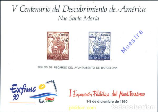 Sellos: 272359 MNH ESPA&Ntilde;A 1990 EXFILNA 90. EXPOSICION FILATELICA NACIONAL
