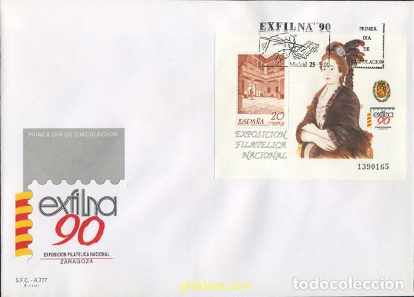 Sellos: 355314 MNH ESPA&Ntilde;A 1990 EXFILNA 90. EXPOSICION FILATELICA NACIONAL