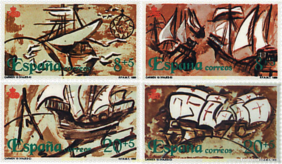 Sellos: 85852 MNH ESPA&Ntilde;A 1990 5 CENTENARIO DEL DESCUBRIMIENTO DE AMERICA
