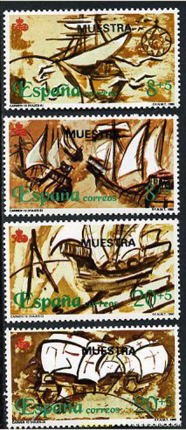 Sellos: 208552 MNH ESPA&Ntilde;A 1990 5 CENTENARIO DEL DESCUBRIMIENTO DE AMERICA