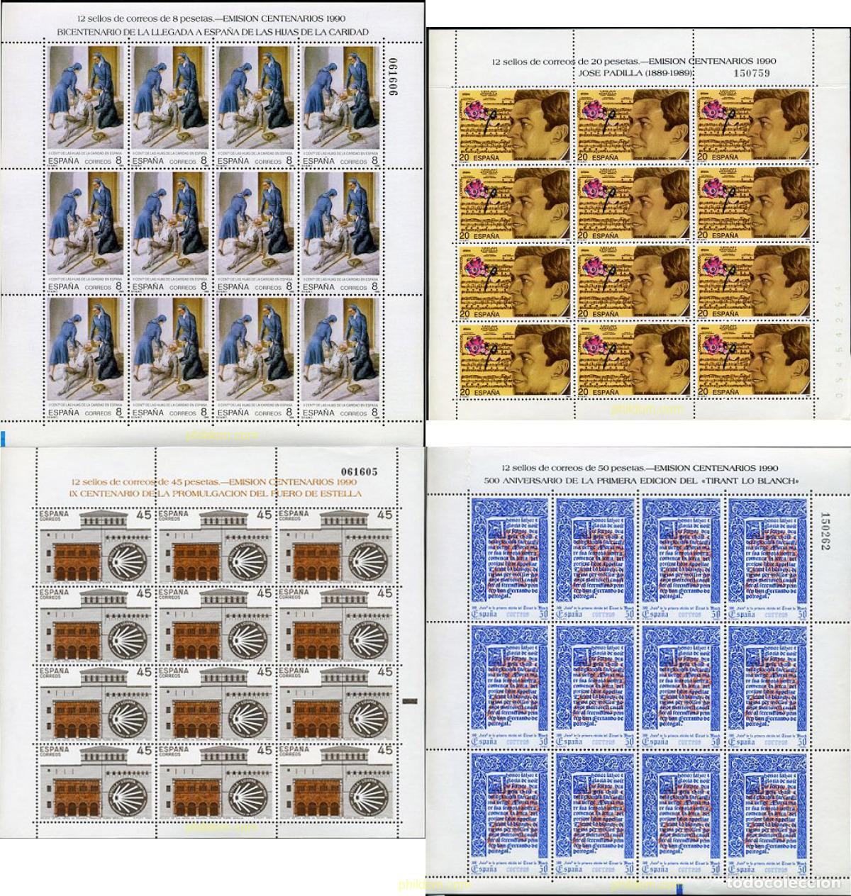 Timbres: 12265 MNH ESPA&Ntilde;A 1990 CENTENARIOS