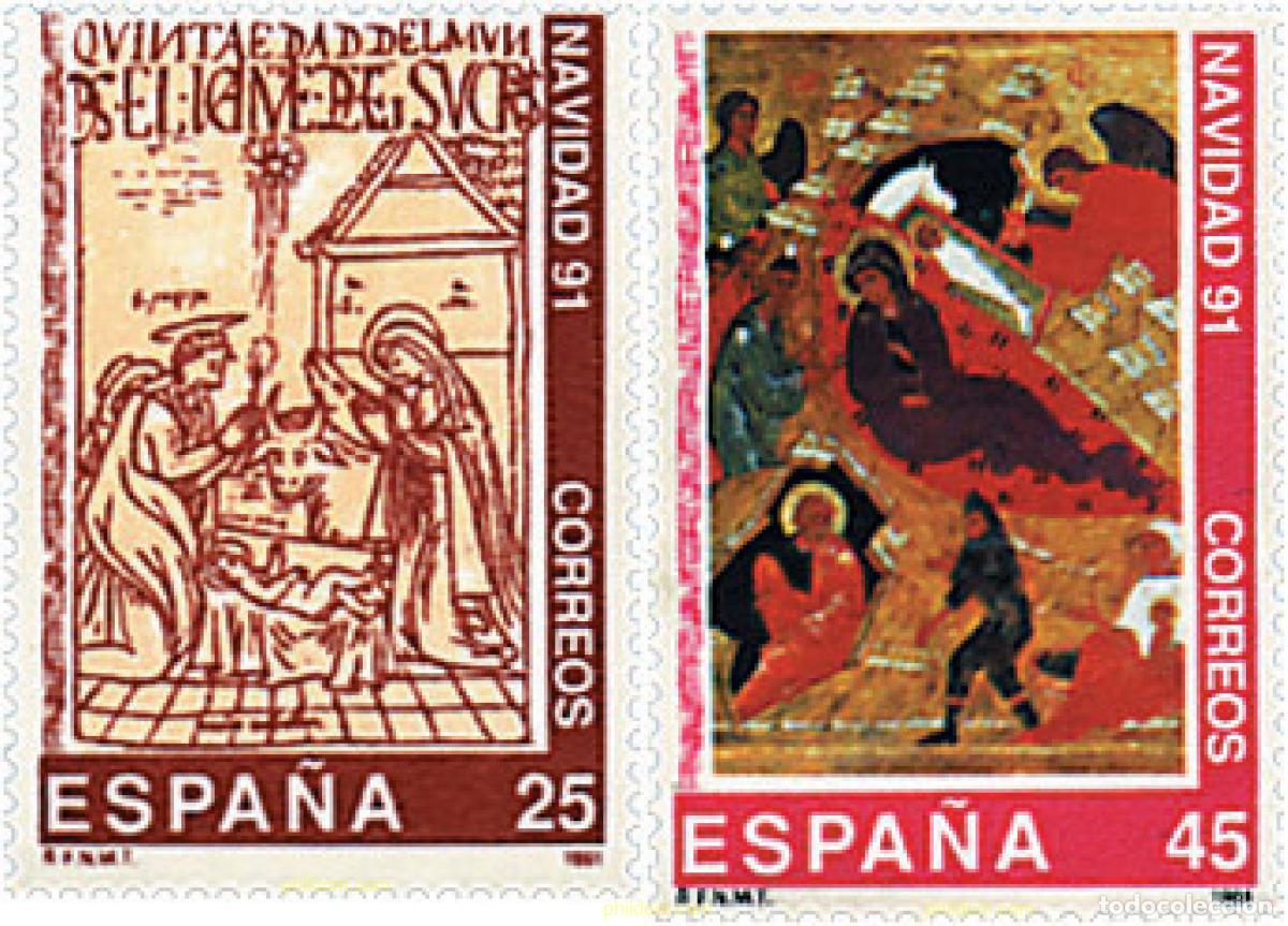 Timbres: 85874 MNH ESPA&Ntilde;A 1991 NAVIDAD