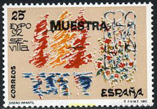 Timbres: 208518 MNH ESPA&Ntilde;A 1992 DISE&Ntilde;O INFANTIL