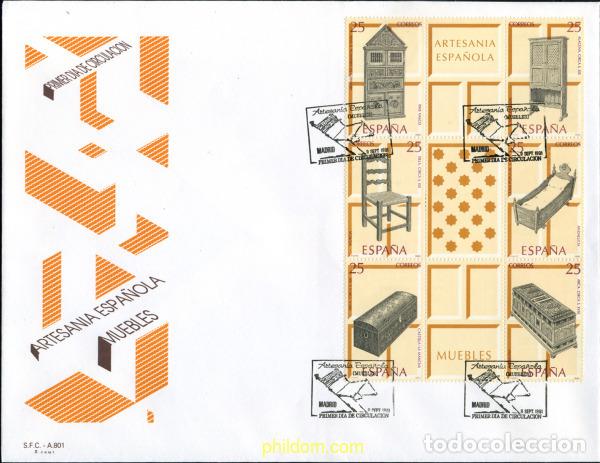 Timbres: 355297 MNH ESPA&Ntilde;A 1991 ARTESANIA ESPA&Ntilde;OLA. MUEBLES