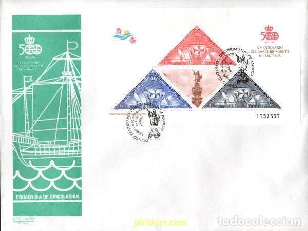 Timbres: 426780 MNH ESPA&Ntilde;A 1992 5 CENTENARIO DEL DESCUBRIMIENTO DE AMERICA