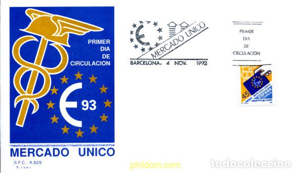 Timbres: 261449 MNH ESPA&Ntilde;A 1992 MERCADO UNICO EUROPEO