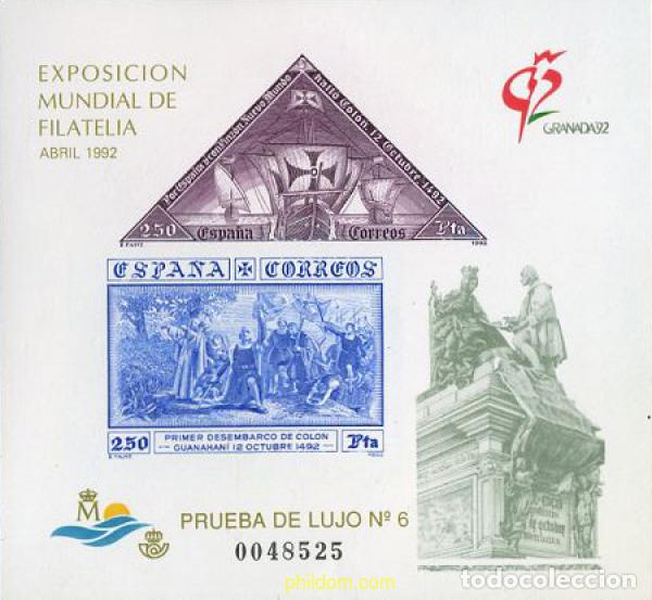 Timbres: 21875 MNH ESPA&Ntilde;A 1992 GRANADA 92. EXPOSICION FILATELICA INTERNACIONAL