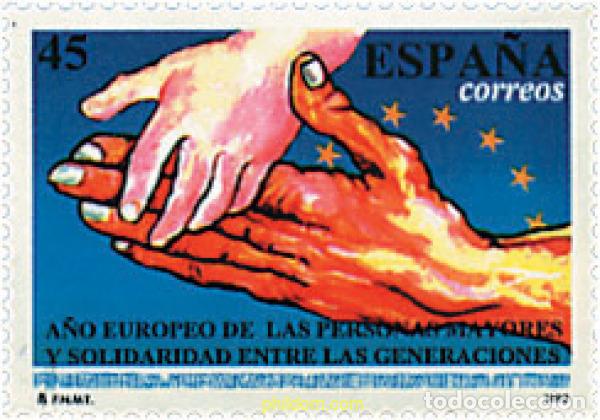 Timbres: 85448 MNH ESPA&Ntilde;A 1993 A&Ntilde;O EUROPEO DE LAS PERSONAS MAYORES Y SOLIDARIDAD ENTRE LAS GENERACIONES