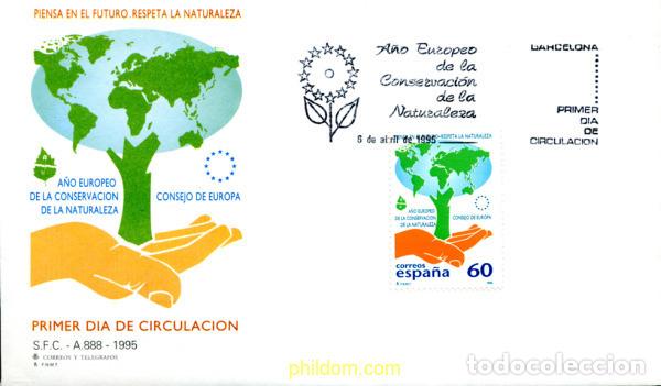 Timbres: 261404 MNH ESPA&Ntilde;A 1995 A&Ntilde;O EUROPEO DE LA CONSERVACION DE LA NATURALEZA