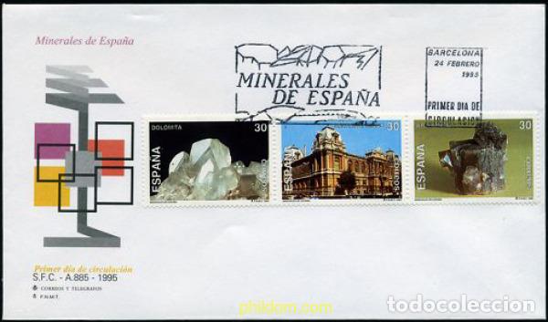Timbres: 208771 MNH ESPA&Ntilde;A 1995 MINERALES DE ESPA&Ntilde;A